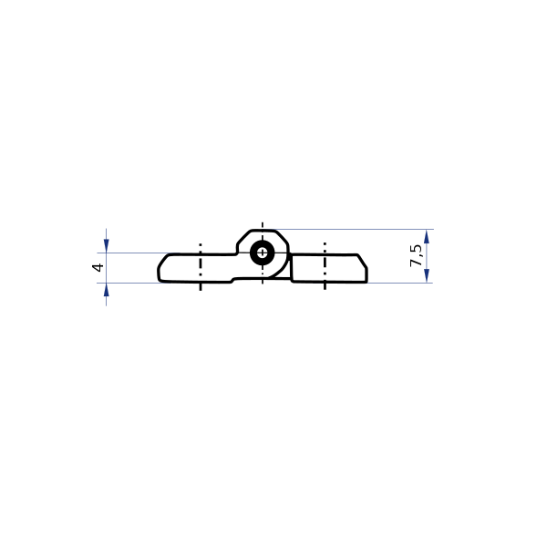 180° Anschraubscharnier, M4 Senkschrauben [GD-Zn verchr/IT/≥ 180°]